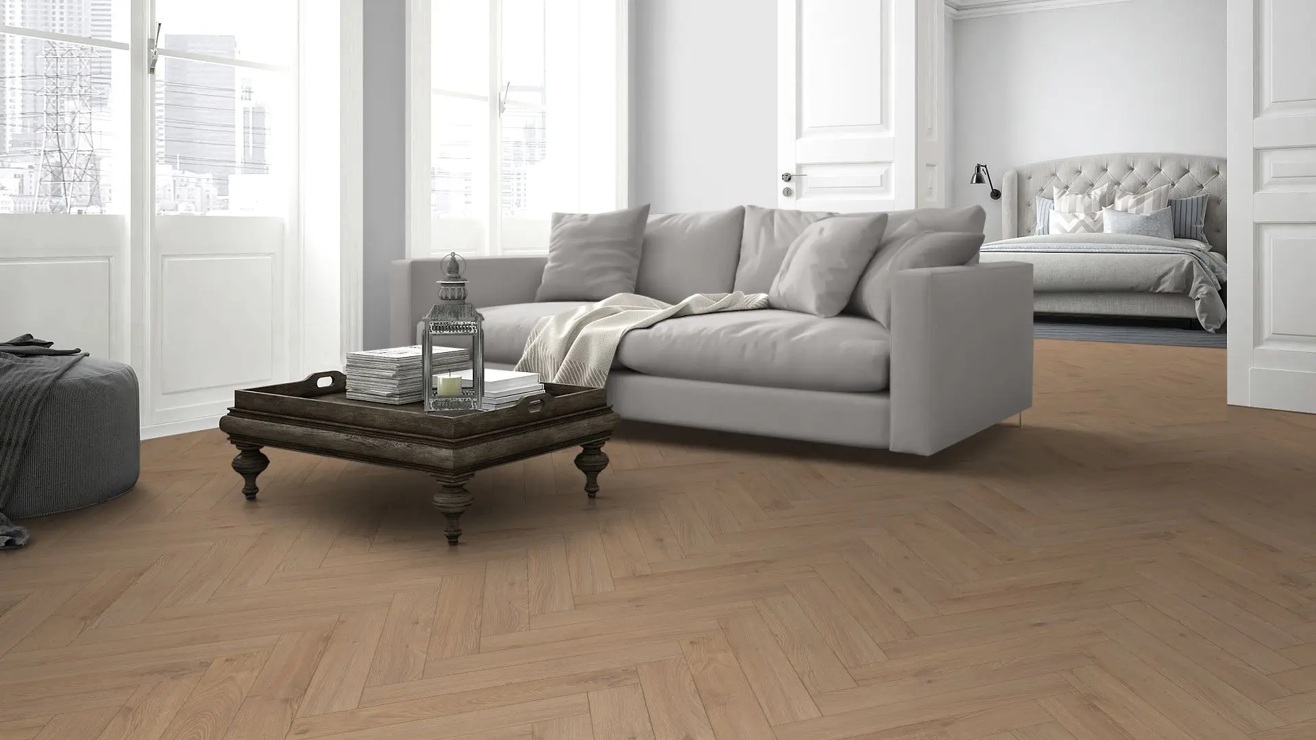 Lignum Fusion Premium Oregon Oak Herringbone - Image 6
