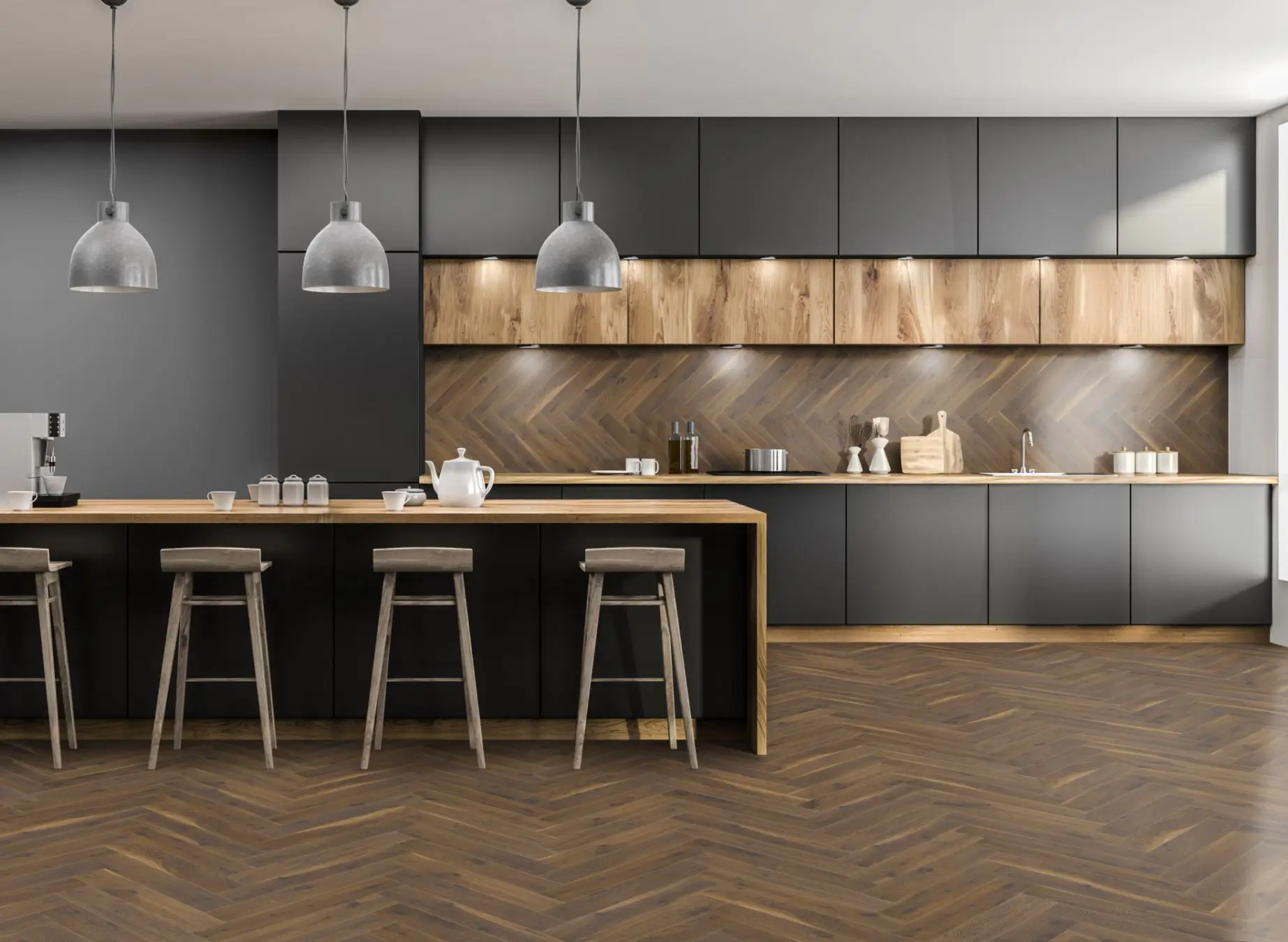 Lignum Fusion Premium Coffee Oak Herringbone - Image 5