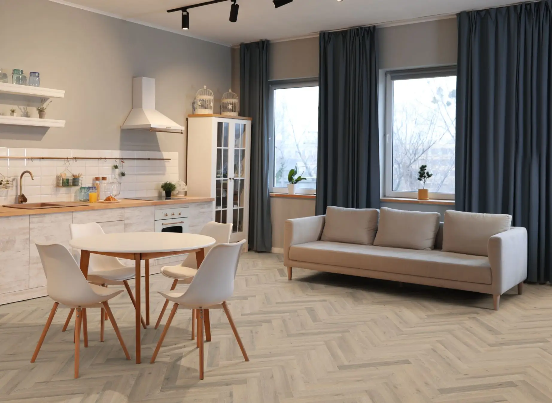 Lignum Fusion Premium Greige Oak Herringbone - Image 3