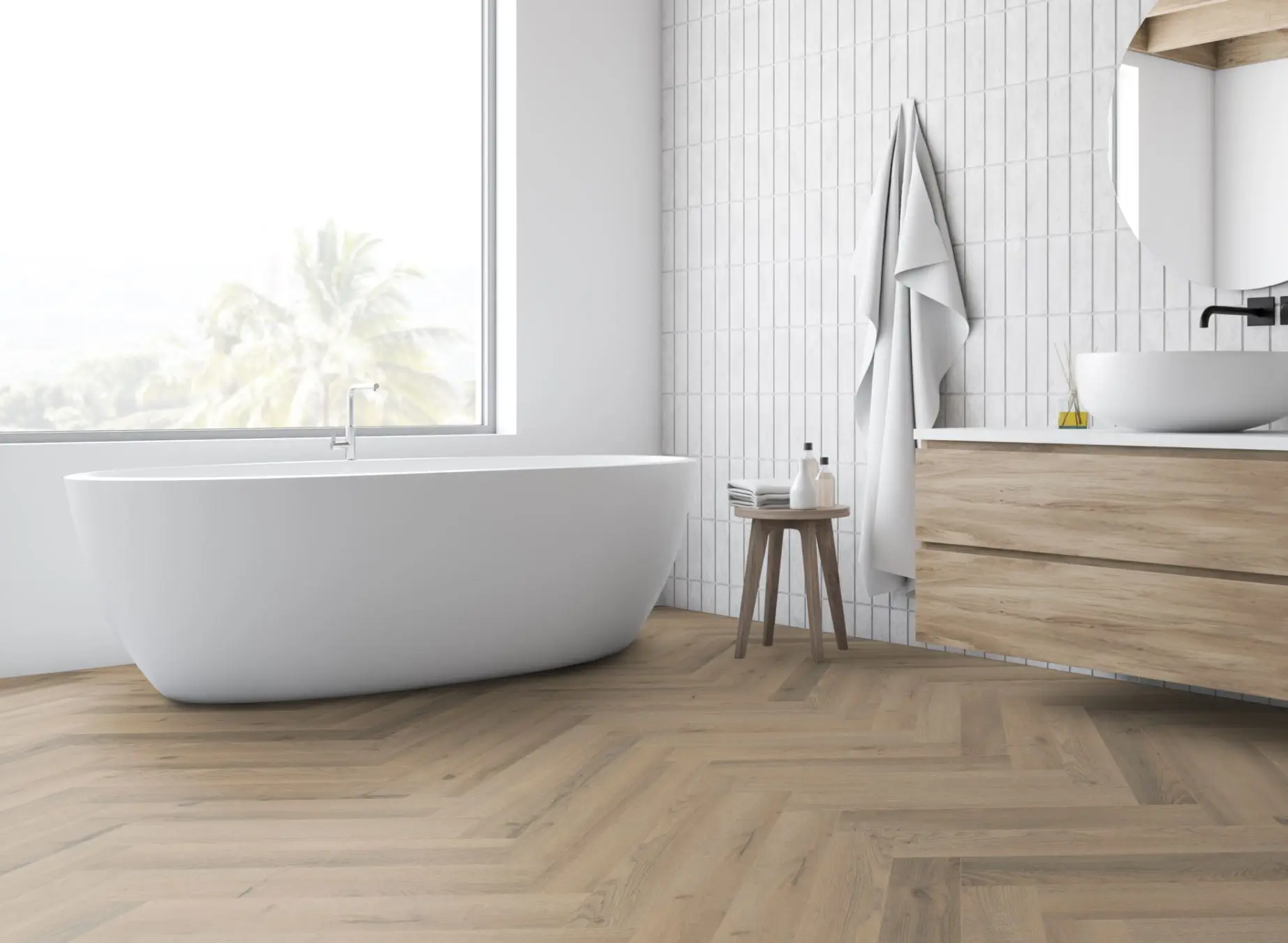 Lignum Fusion Premium Greige Oak Herringbone - Image 4