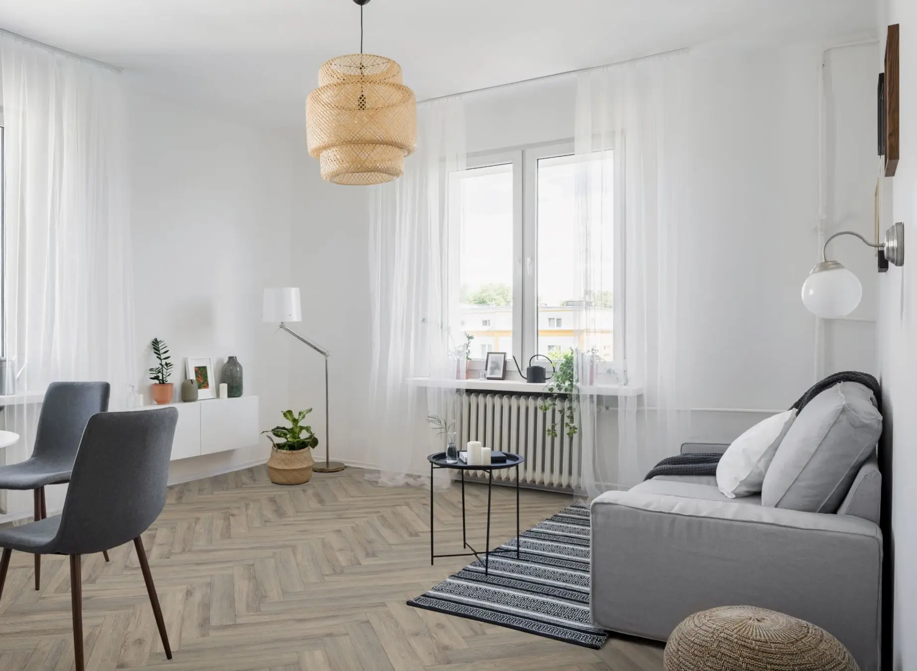 Lignum Fusion Premium Volcanic Oak Herringbone