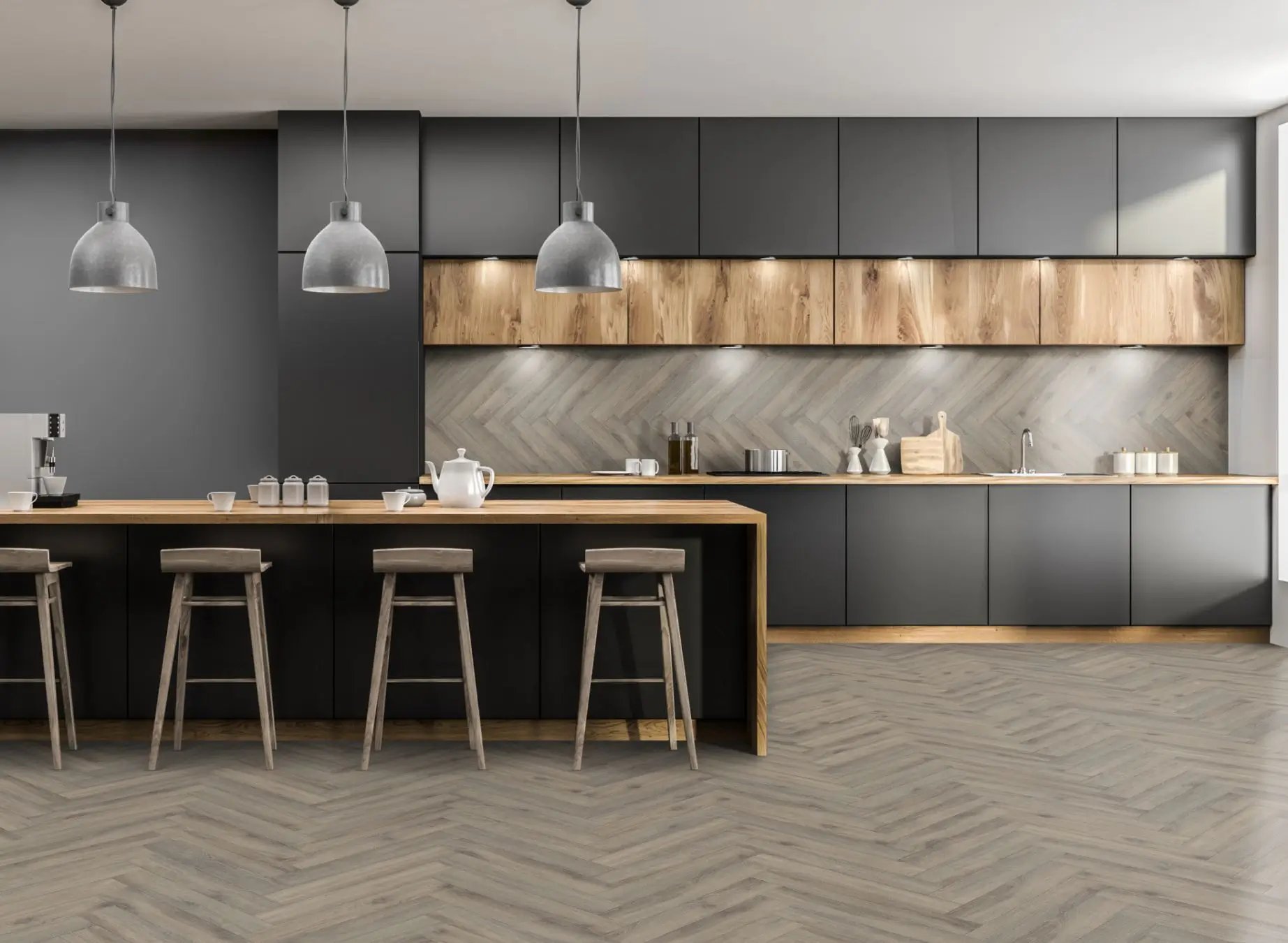 Lignum Fusion Premium Volcanic Oak Herringbone - Image 5