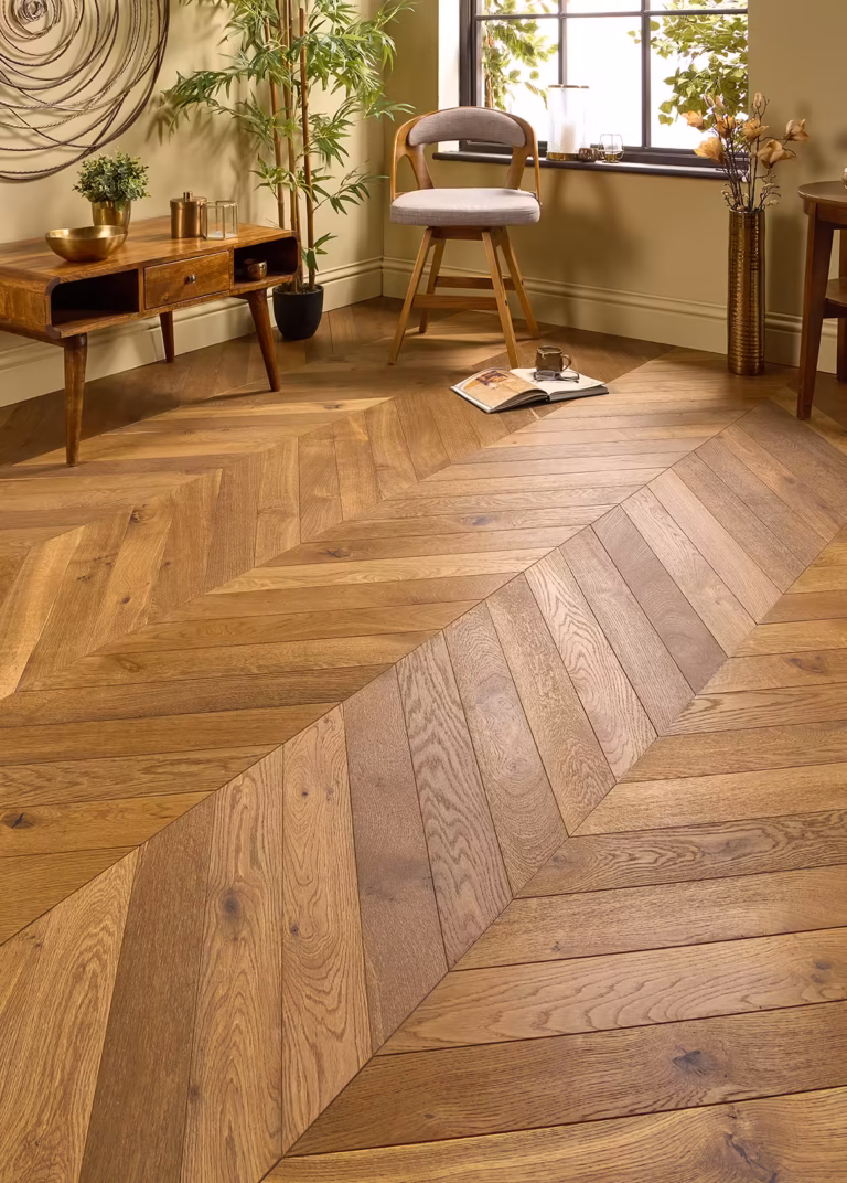 Chevron Smoked Brushed Oiled